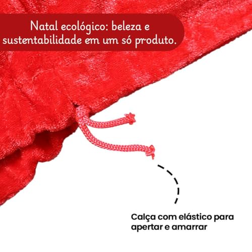 Fantasia de Papai Noel em Veludo | Tamanho Único com Blusão, Calça, Gorro, Cinto e Barba | Confortáv