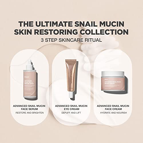 Snail Mucin Serum, Snail Mucin Eye Cream & Snail Mucin Cream Bundle | Advanced Snail Mucin 96% Repair Serum, Cream & Eye Cream | Snail Mucin Skincare With High Concentrate Of Snail Secretion Filtrate #TOP1