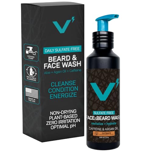 VOLT Face & Beard Wash for Men, Sulfate Free Cleanser