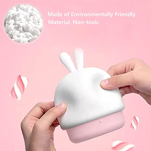 Sirperice Bunny Lamp, Cute Portable Led Bunny Night Light Kawaii Lamp, 3 Modes Brightness Nursery Night Light With Touch Sensor For Room Decor Teen Girl, Silicone Bunny Light With Timer For Baby #TOP4