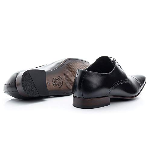 Sapato Social Masculino Couro Premium (40, Preto)