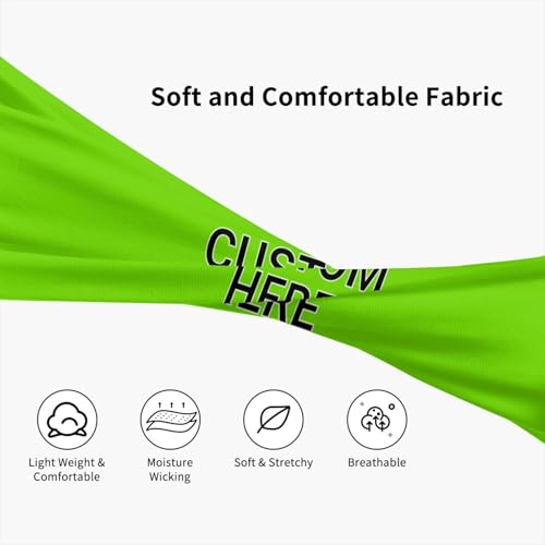 Image of Custom Sports Headband Custom Sweatband Bandana Add Your Image Logo Text Number. Bulk Custom Men Or Women Moisture Wicking Ventilate Elastic ﻿Headband