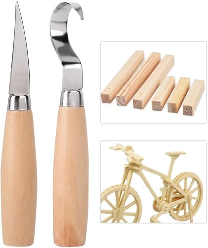 Image of Wood Carving Tools, 2Pcs Carving Set for Whittling Wood Crafts, Wood Carving Tools Set,Ergonomic Handle for Comfort,Sharp for Soft /Hard Woods,Ideal for Beginners and DIY Hobbyists