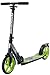 STAR SCOOTER Patinete Patineta Scooter Plegable para niños y niñas a Partir de 6-7 años y Adultos con diseño Premium para Ciudad |205 mm Edición Cruising de Lujo | Negro & Verde