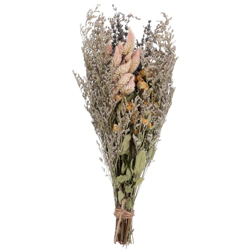 ERINGOGO Ramo de Flores Secas Aromáticas Rosas y Lavanda para Decoración de Bodas y Eventos, Manojo Ligero y Natural de Flores Preservadas