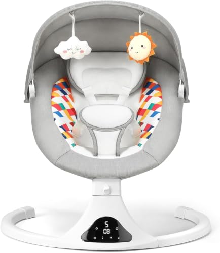 Baby Swing for Infants, Bluetooth Infant Swing with Remote Control