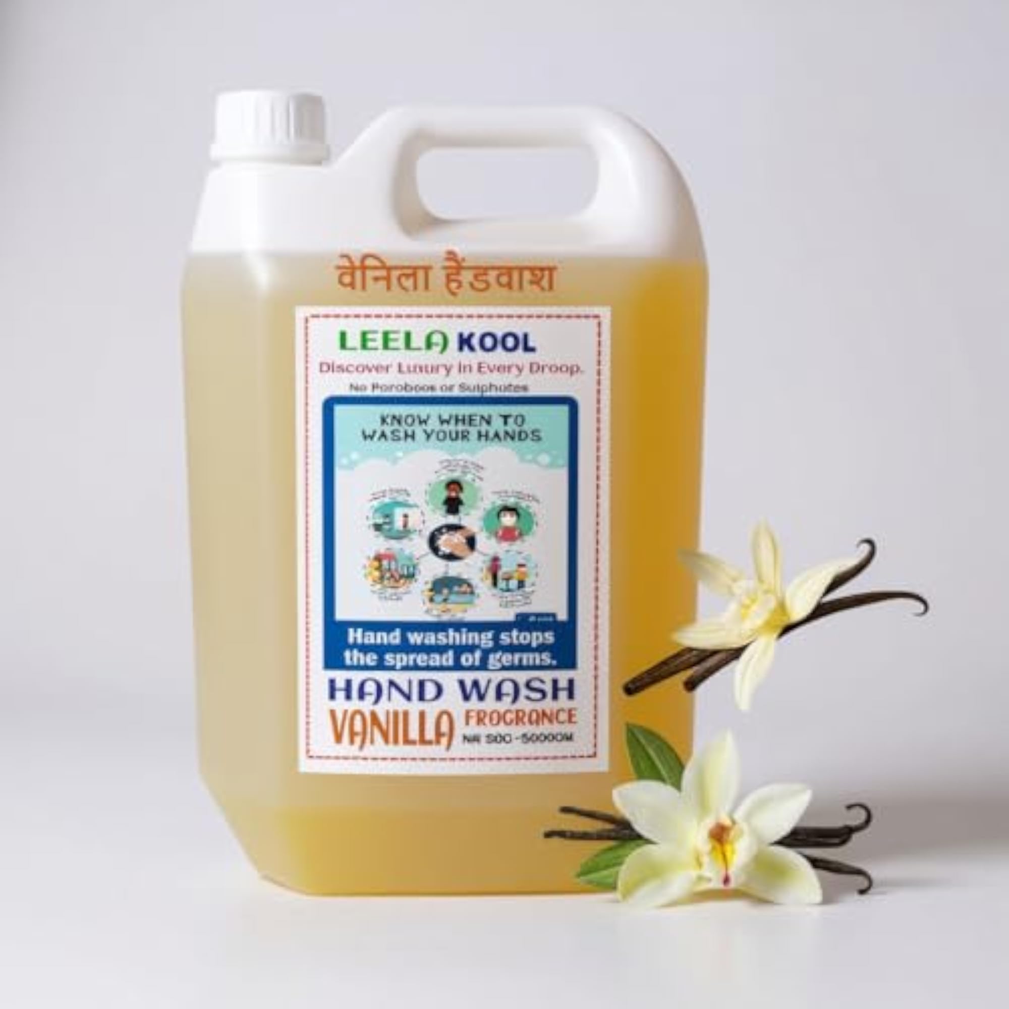 Kool Vanilla Moisturizing Handwash, 5 Litre Refill