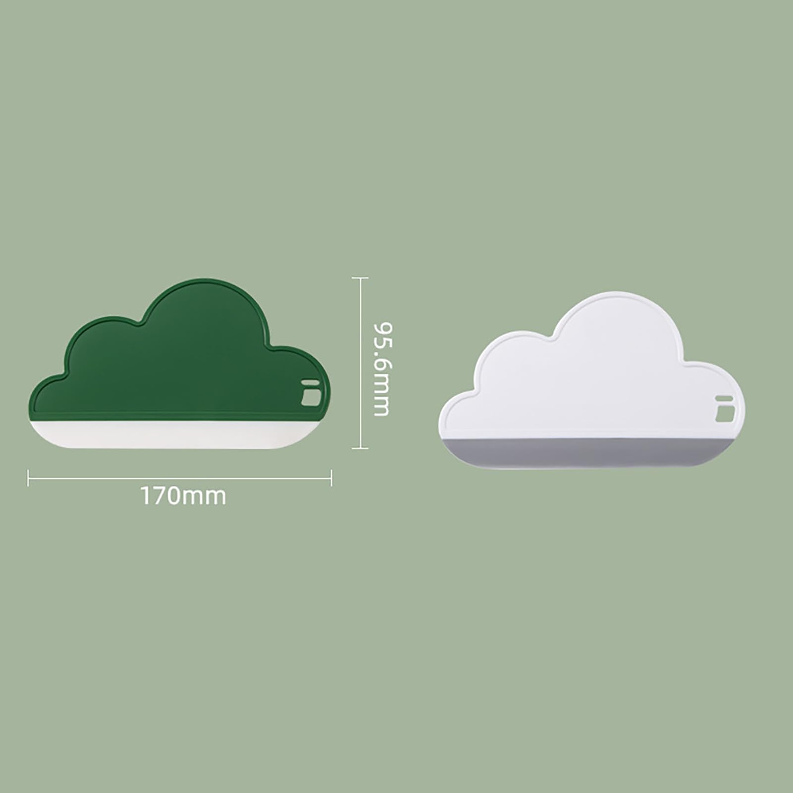 Gsycle 2pcs Water Blade, Clouds Shape Water Squeegee Pp Silicone Water Wiper Hangable Decal Scraper for Window Mirrors Bathroom Glass(Green)