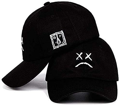 Home Fashion DIY SHENGQXGLL Sad Boys Adjustable Hat Crying Face Embroidery Baseball Cap Dad Hat Hip Hop Cap Black