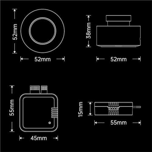 Interrupteur d'alimentation for ordinateur de bureau bouton PC commande marche arrêt noir - 7