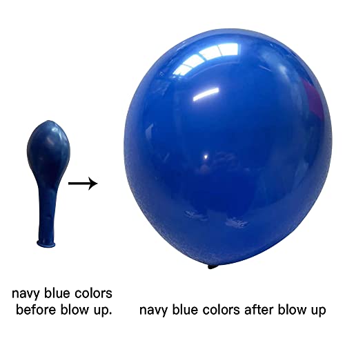 Zesliwy Navy Blue Gold Balloons Garland Kit, Navy Blue Gold White Confetti Balloons Arch Kit for Birthday Party Wedding Graduation Class of 2025 Prom Decorations…… - Thumbnail 2