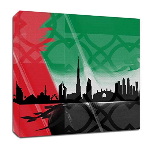 iDecor canvas printing of Dubai skyline in 30 x 30 cm frame