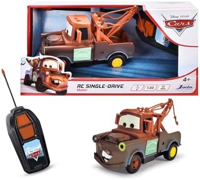 Jada Toys – Cars Mater, 1:32 Scale, 27 MHz, Range 10 m, Straight and Back Curve Function, 14 cm, for Children + 4 Years (203081009) image 4