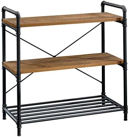 Sauder Iron City Anywhere Console, for TVs up to 32", Checked Oak Finish