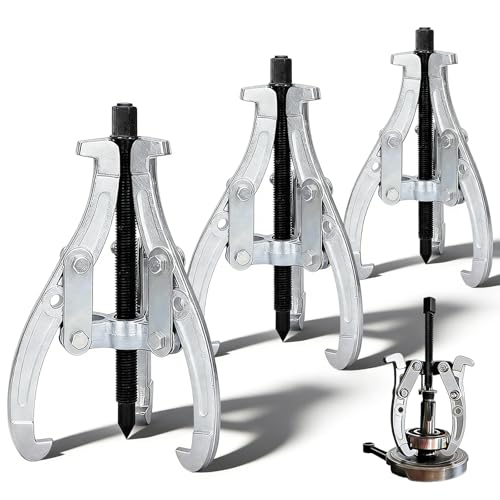 3 Stück Abzieher Werkzeug 75mm 100mm 150mm Lagerabzieher Lager Abzieher Satz CV Stahl Verchromt Kugellager Abzieher Radlager Klauenabzieher 3-armig für Mechanische Wartung