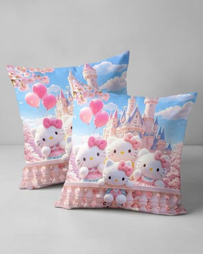 Image of 7D Flat Bedsheet 400TC Sheet Set, Kids Design bedsheet, Floral Design, Decorative Bedding with Daisy Pattern, Kids Room Decor, 90X100 Inch (Pink House)