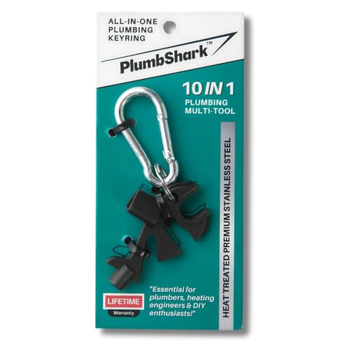 Image of PlumbShark 10-in-1 Plumbing Tools Radiator Bleed Key, Meter Box Key + More