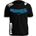 Muay Thai Fighting Blue White Logos Black MMA UFC Tapout Bjj T-shirt Brand New (Large)