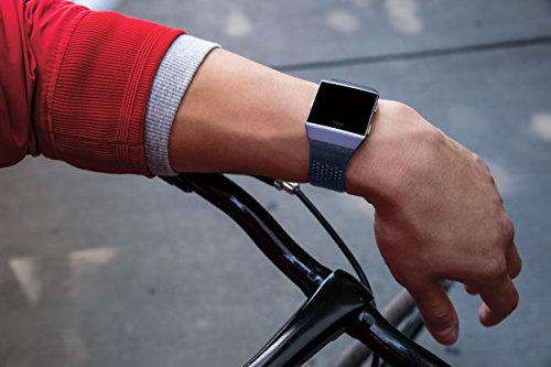 Fitbit Ionic Perforated Leather Accessory Band, Midnight Blue, Small