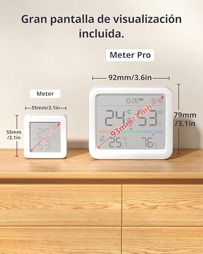 Miniatura 3 de Switchbot Bluetooth Estación Meteorológica Para Hogar Sensor Exterior Inalámbrico, Monitor Temperatura Humedad Con Fecha Y Previsión Meteorológica, 120m Bluetooth, Archivo De Datos Gratis Exportar