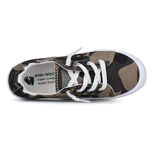 Image of JENN ARDOR Women's Low Top Canvas Slip On Sneaker Comfort Casual Shoes Walking Flats