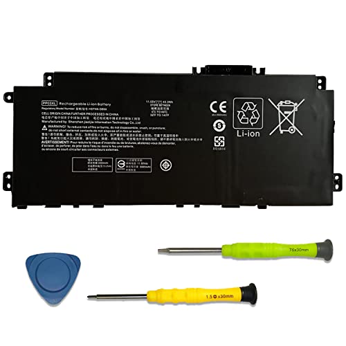 PP03XL M01118-421 Laptop Battery Compatible with HP Pavilion x360 13-BB 14-DV 14M-DW 14M-DW0023DX 14-DK 15-EH Series M01144-005 PV03XL HSTNN-DB9X HSTNN-LB8S HSTNN-OB1P 11.55V 43.3Wh 3560mAh 3-Cells.