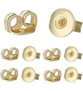 JIACHARMED Silicone Earring Backs For Droopy Ears - 18K Gold Plated, Clear Lifters For Heavy Studs, 6pcs - View #5