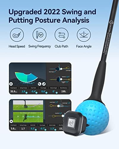 Foto von PHIGOLF Golfsimulator für Zuhause, Mobiles Golf Spiel Simulator mit Swing Stick & 3D Schwung Analyse WGT(World Golf Tour) Edition, Auf Smartphone, Tablet oder Smart-TV verwendbar