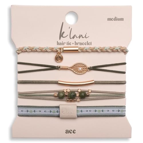K'lani Ace Hair Tie Bracelets - Elastic Ponytail Holder - Small