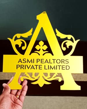 Savri Personalized Monogram Alphabet Letter Name plate with Name or Company logo engraved. Best gift choice for Boss,Office Colleague as Cabin,Home,Room,Name tag on Birthday,Anniversary. Size- 12 inch