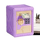 Banco electrónico de monedas – Banco de dinero en efectivo para cajeros automáticos | Banco de dinero seguro, latas de ahorro de efectivo para niñas, bloqueo de código de contraseña