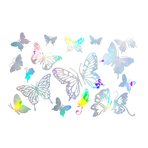 Neva Nude Holographic Butterfly Garden HOLOstix Face and Body Stickers for Festivals, Raves, Parties, Lingerie & More, Medical Grade Adhesive, Waterproof & Sweatproof, Made in USA