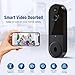 guggre 1080P Smart Video Doorbell Camera Wireless with Ring Chime, AI Human Detection, 2-Way Audio, Live View, 2.4G WiFi, Night Vision, Easy Mount Installation for Indoor Outdoor Surveillance