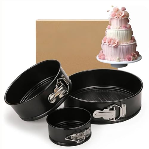 HAVEN4HOME 3 Pcs Springform Cake Pans, Leakproof & Nonstick Cheesecake Pans with Removable Bottom, Round Spring Form Cake Pans For Baking, Set Includes 3 Pieces 4