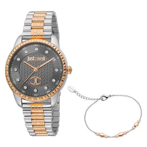 Just Cavalli JC1L176M0095 Montre à Quartz Femme tendance acier inoxydable étanche