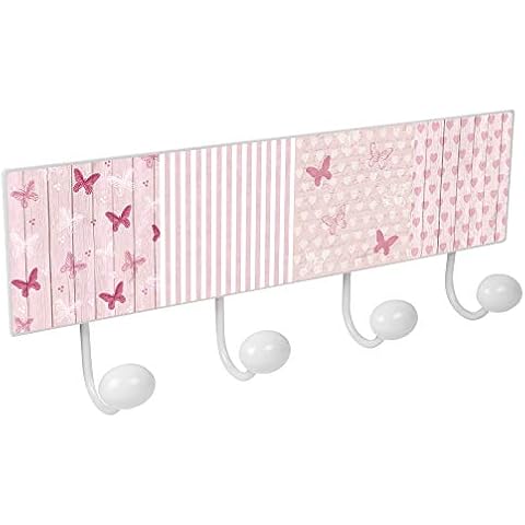 POMOLINE PERCHA pared metal diseño INFANTIL mariposas ROSA Cover