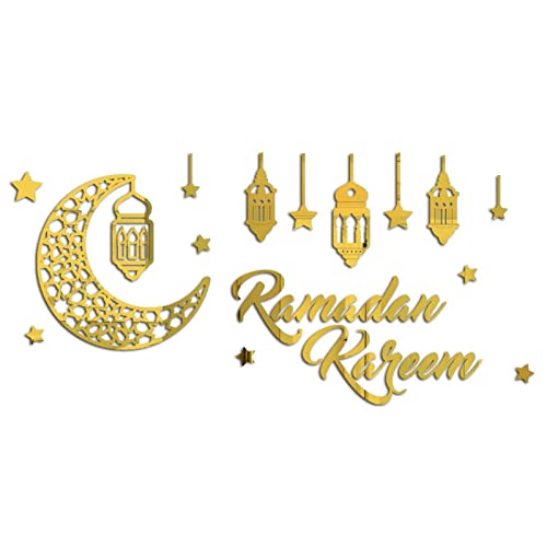 Ramadan-Dekorationen für Hausaufkleber, Eid Mubarak-Dekor-Acryl-Fenster-Wandaufkleber | Muslimische Home Party Decor Supplies Ornament Cover
