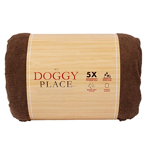 My Doggy Place Medium Dog Crate Cover, 42\" x 30\" x 28\" Brown - Machine Washable Dog Kennel Cover with 4 Corner Zippers - Ultra Absorbent Warm Microfiber Chenille Fabric Crate Covers for Dog Cages - Thumbnail 2