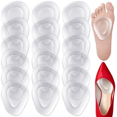 Image of Shynek 20 Pack Metatarsal Pads, Ball of Foot Cushions for Women | Soft Gel Adhesive Foot Pad Insoles Forefoot and Sole Support, Pain Lessen Metatarsalgia Morton's Neuroma for Women and Men
