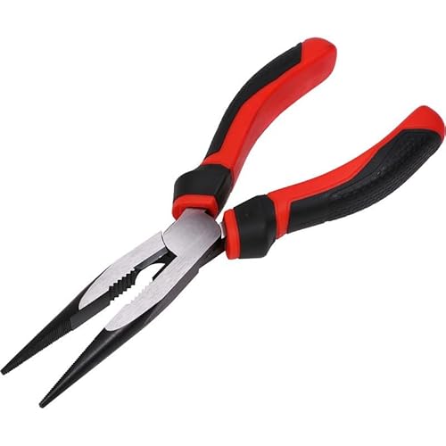 Shirenock Black Long Nose Pliers 200Mm, Material Chrome Vanadium Steel, Type Combination, 1 In Pack
