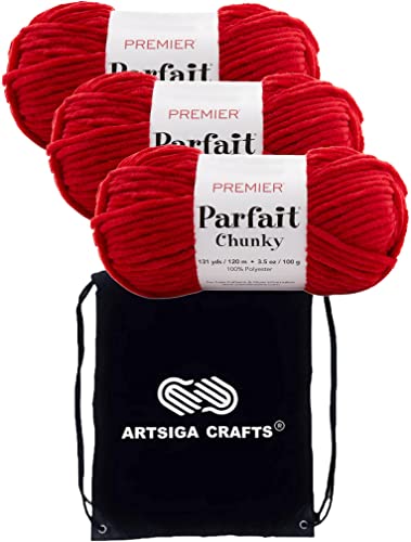 Premier Yarns Parfait Chunky Chenille Cardinal 1150-51