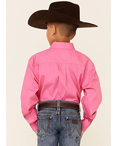 Cinch Boys Kid S Solid Pink Button Down Shirt Xxl Dark Pink #TOP3
