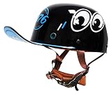 Casco de motocicleta retro Gorra de calavera Adultos Cascos de moto de cara abierta Medio casco retro para ciclomotor Gorra de béisbol Street Cruiser Casco estilo Jet Certificado por ECE A,L(59-60)