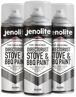 JENOLITE Directorust Sprühfarbe für Grill- und Herd, silberfarben, sehr hitzebeständig bis 650 °C | 3 x 400 ml JENOLITE Directorust Sprühfarbe für Grill- und Herd, silberfarben, sehr hitzebeständig bis 650 °C | 3 x 400 ml