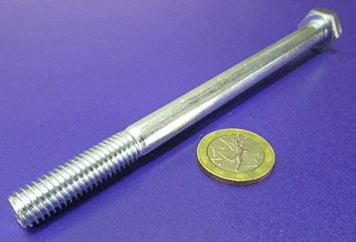 8.8 Zinc Steel Bolts PT M10 x 1.5 mm x 140 mm Long 5 pcs