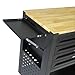 LULUINSHINE 4 Drawers Multifunctional Tool CART with Wheels and Wooden TOP (Black + Metal)