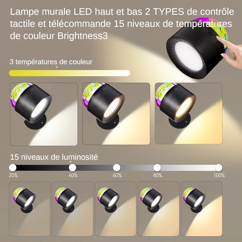 Aplique de pared recargable para pasillo oscuro o cuarto de baño 6