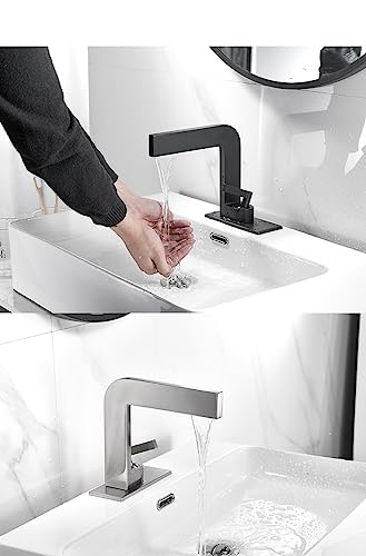 Grifo de lavabo para baño anti-salpicaduras con caída en cascada 5