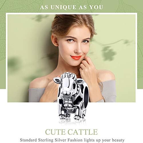 Bijoux Blu Cow Animal Collection 925 Sterling Silver Cute Cattle Cow Charms Beads fit Original Bracelets Sterling Silver Jewelry - Image 3