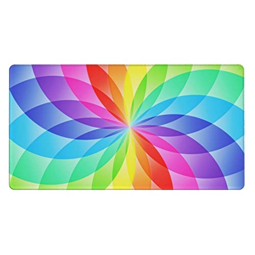 Grand tapis de souris de jeu extra large Rainbow Dynamic antidérapant pour clavier d'ordinateur